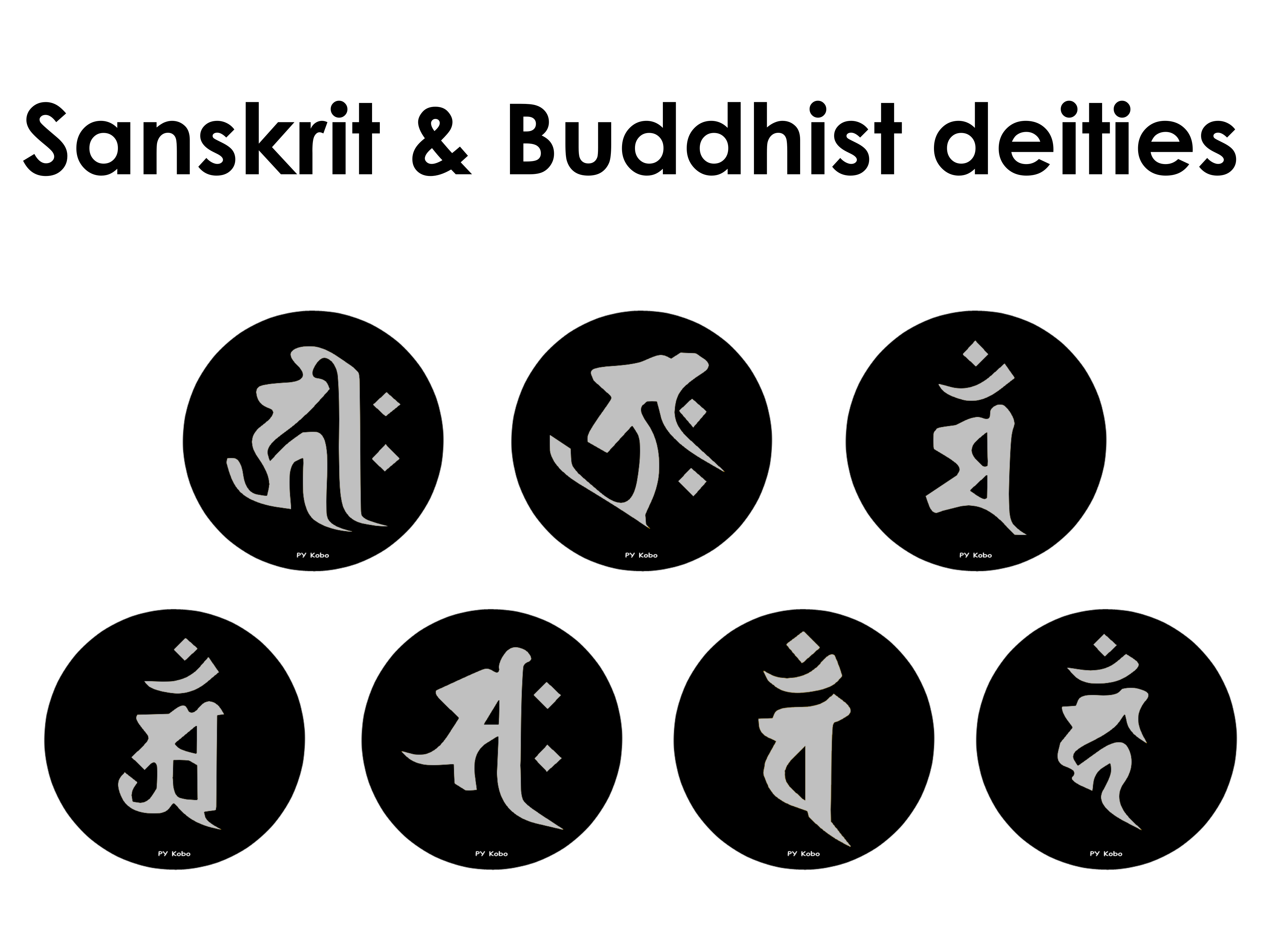 梵字＆仏様 幸せを願って楽しいアイテム探し Sanskrit Buddhist deities wishing something  happy! PY KOBO