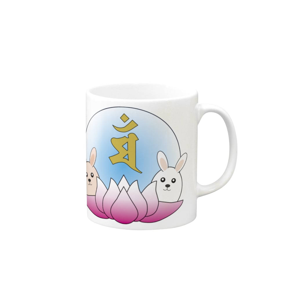 bonji_lotus_rabbit_mug