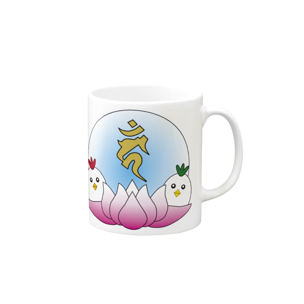 bonji_lotus_rooster_mug